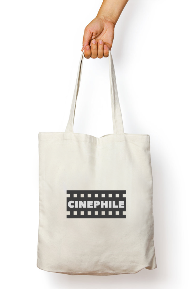 CINEPHILE - 100% Cotton Zipper Tote Bag