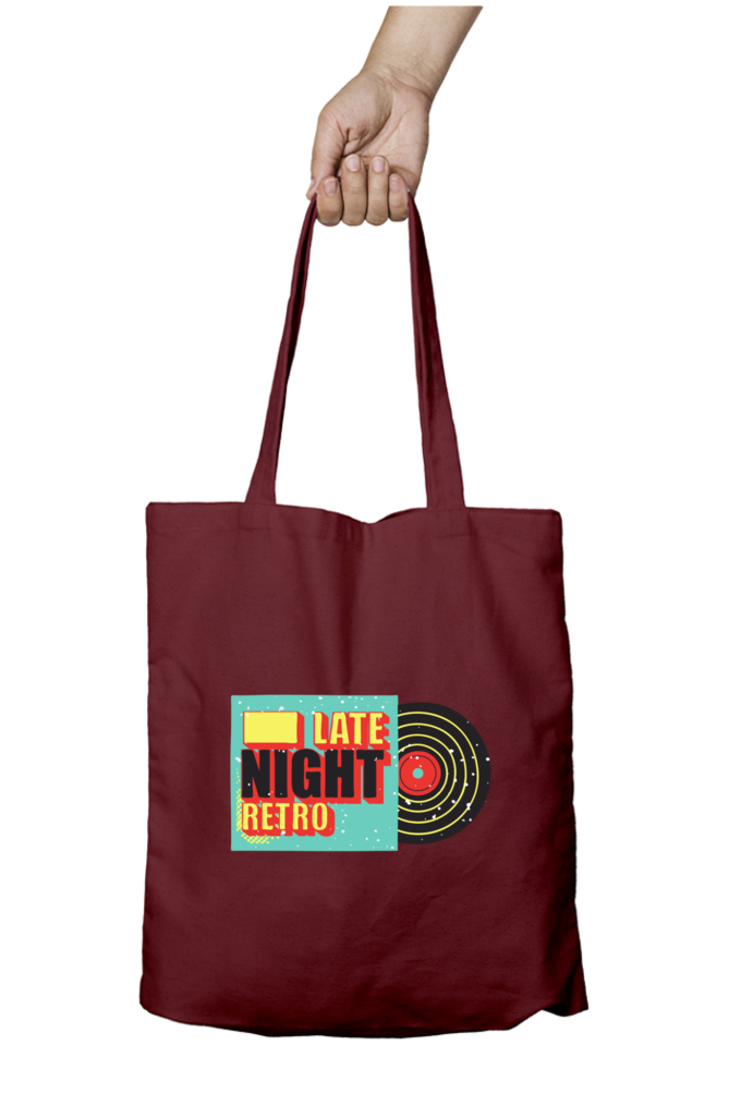 Late night Retro - 100% Cotton Zipper Tote Bag