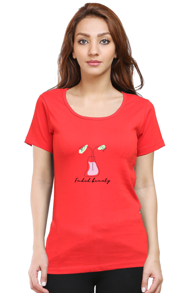 FADED BEAUTY - Classic Cotton Tees[Women]