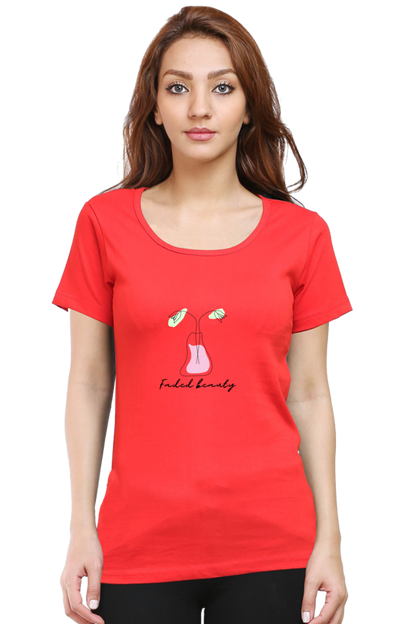 FADED BEAUTY - Classic Cotton Tees[Women]