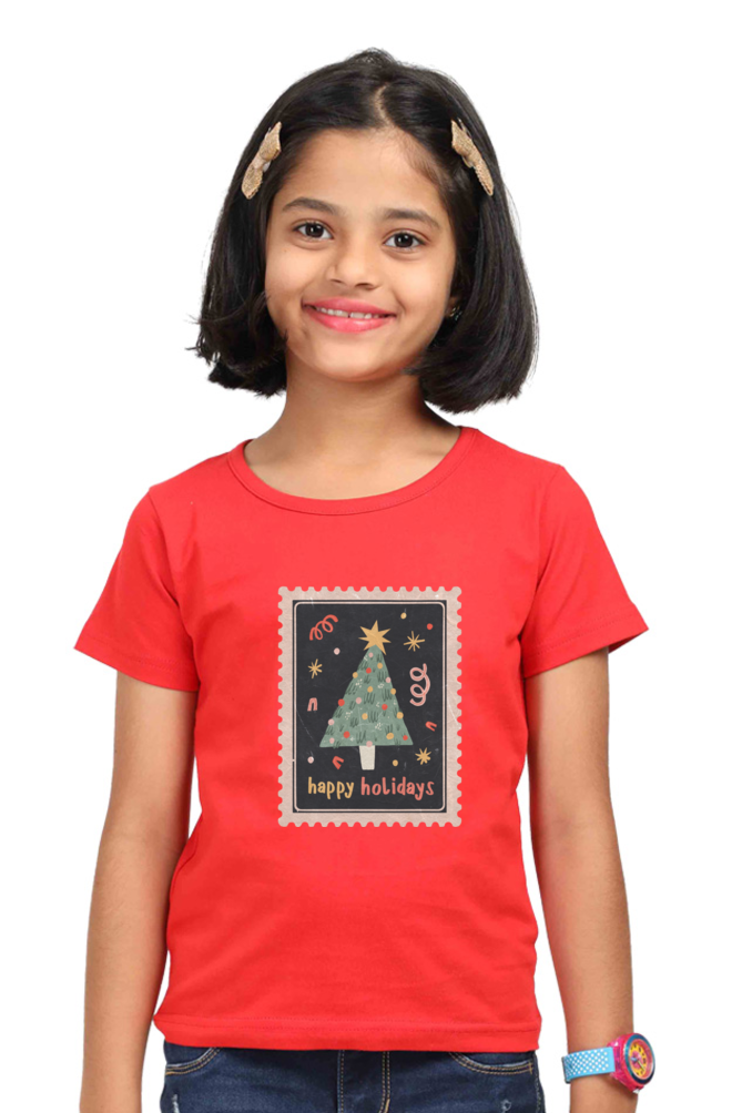 Happy Holidays! - Kids Classic Cotton Tees[Girls]