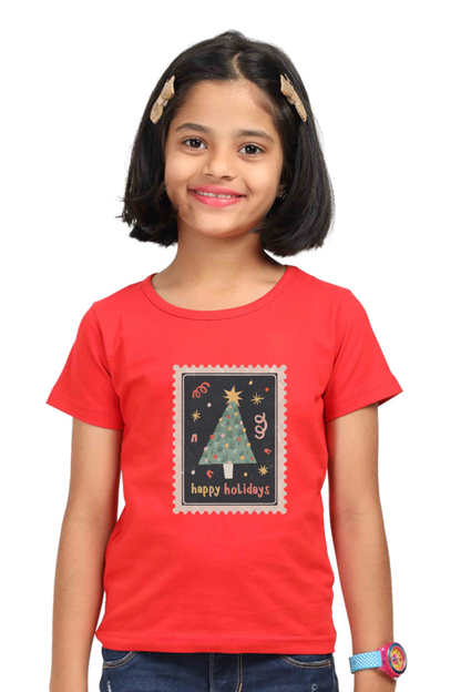 Happy Holidays! - Kids Classic Cotton Tees[Girls]