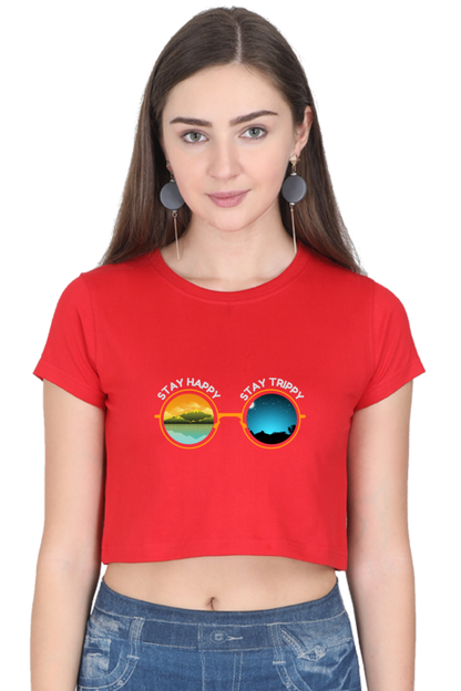 Stay Happy & wild! - FEMALE Crop Top