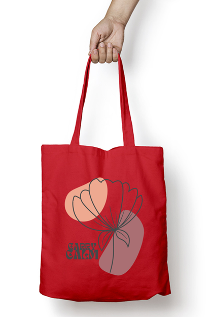 Carry Calm - 100% Cotton Zipper Tote Bag