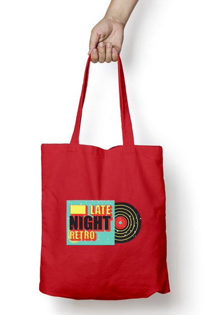 Late night Retro - 100% Cotton Zipper Tote Bag