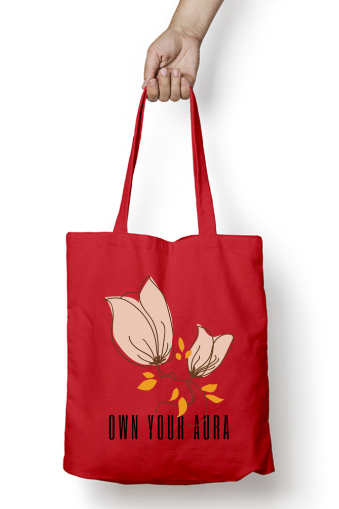 Own Your Aura - 100% Cotton Zipper Tote Bag