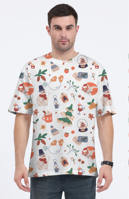 Happy xmas ! - Oversized Classic Tees [Unisex][Micro Knitted Polyester]