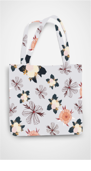 Full Printed Zipper Tote Bag [canvas]