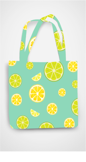 Lemon - Full Printed Zipper Tote Bag [canvas]