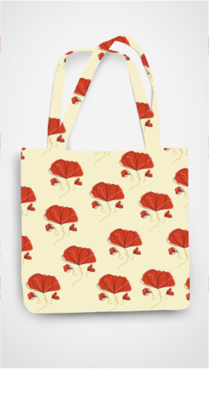 Dry Rose-Full Printed Zipper Tote Bag [canvas]