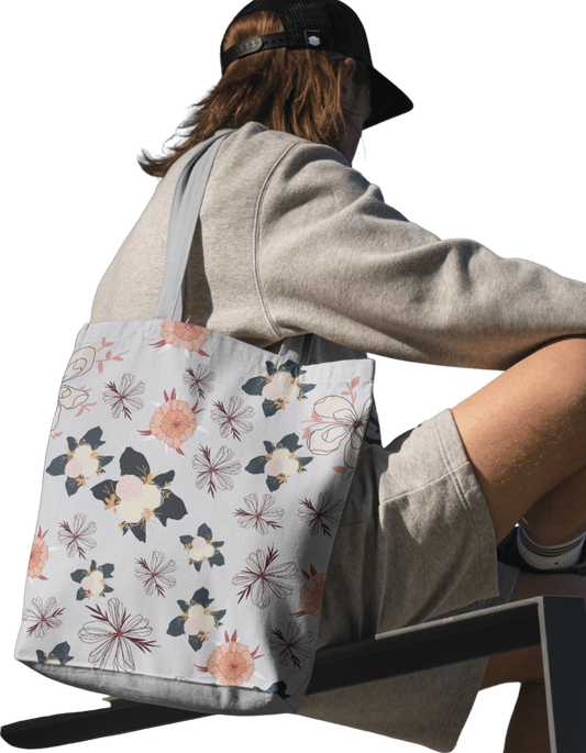Full Printed Zipper Tote Bag [canvas]