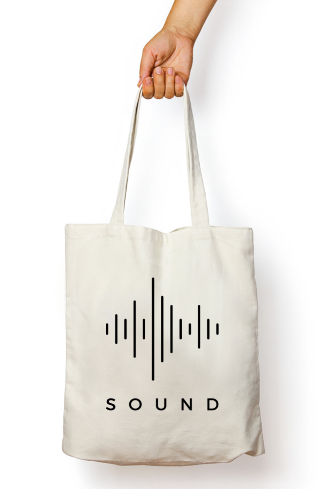 Sound (B)- 100% Cotton Zipper Tote Bag