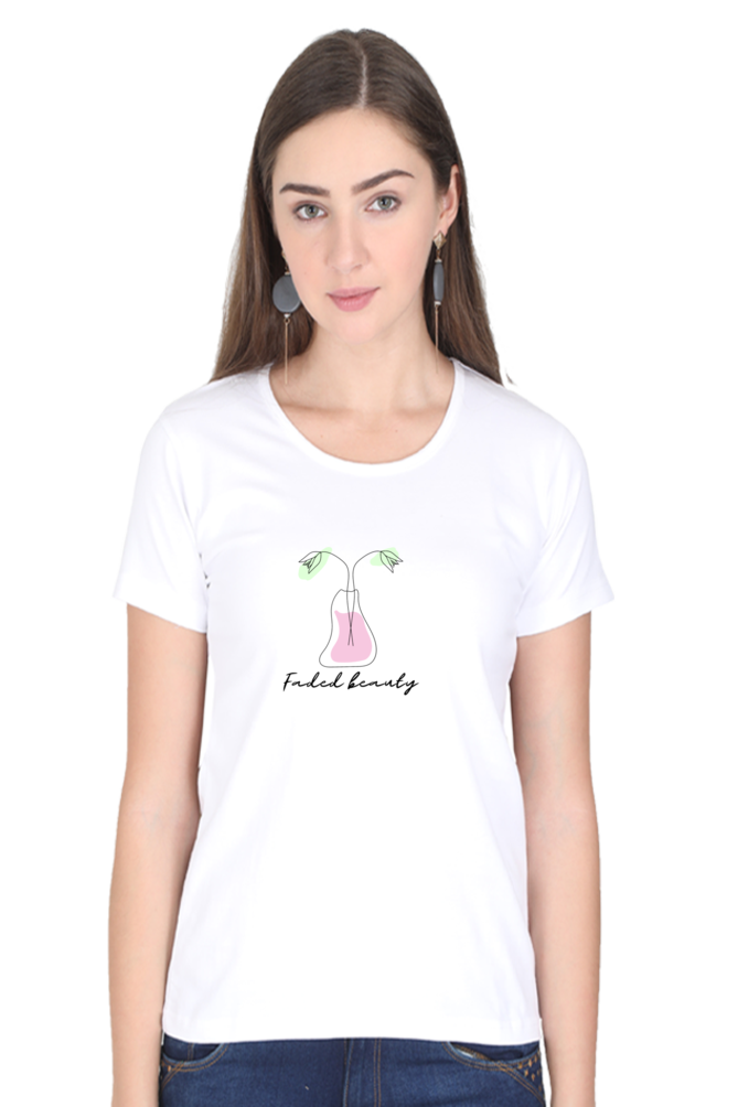 FADED BEAUTY - Classic Cotton Tees[Women]