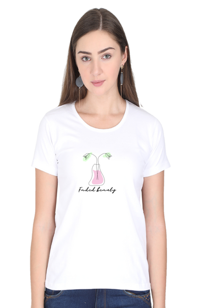 FADED BEAUTY - Classic Cotton Tees[Women]