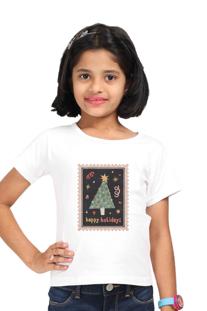 Happy Holidays! - Kids Classic Cotton Tees[Girls]