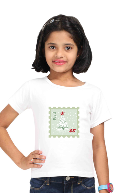 Xmas Post -Kids Classic Cotton Tees[Girls]