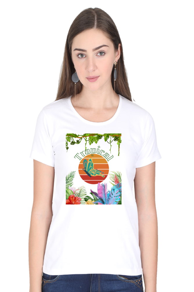 TROPICAL - Classic Cotton Tees[Women]