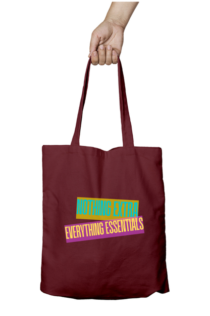 Nothing Extra - 100% Cotton Zipper Tote Bag
