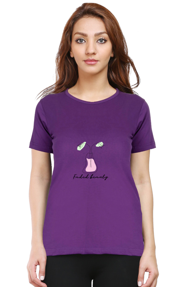 FADED BEAUTY - Classic Cotton Tees[Women]