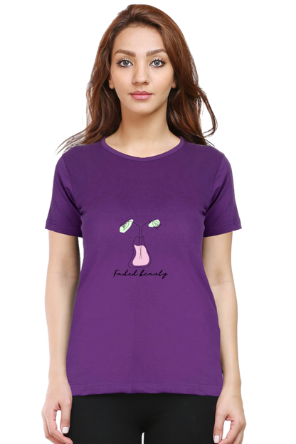FADED BEAUTY - Classic Cotton Tees[Women]