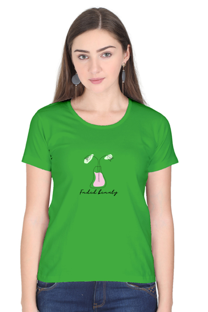 FADED BEAUTY - Classic Cotton Tees[Women]