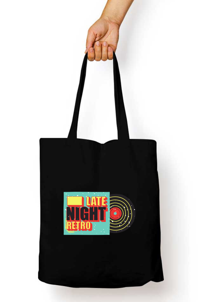 Late night Retro - 100% Cotton Zipper Tote Bag