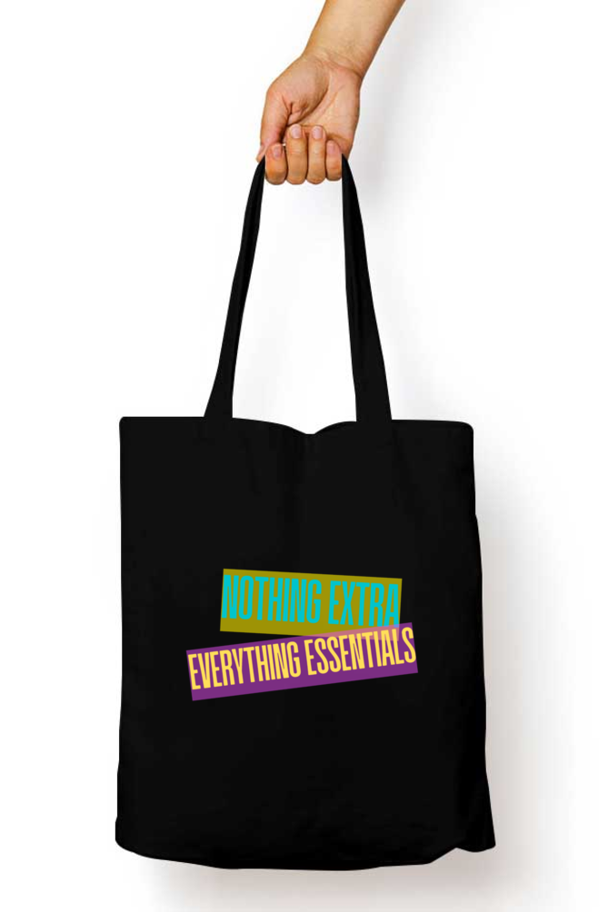 Nothing Extra - 100% Cotton Zipper Tote Bag