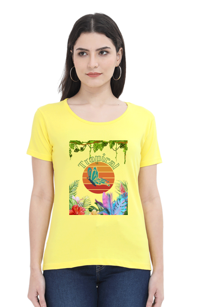 TROPICAL - Classic Cotton Tees[Women]