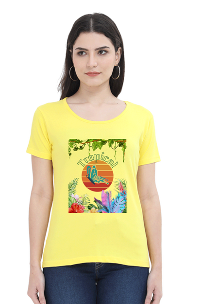 TROPICAL - Classic Cotton Tees[Women]