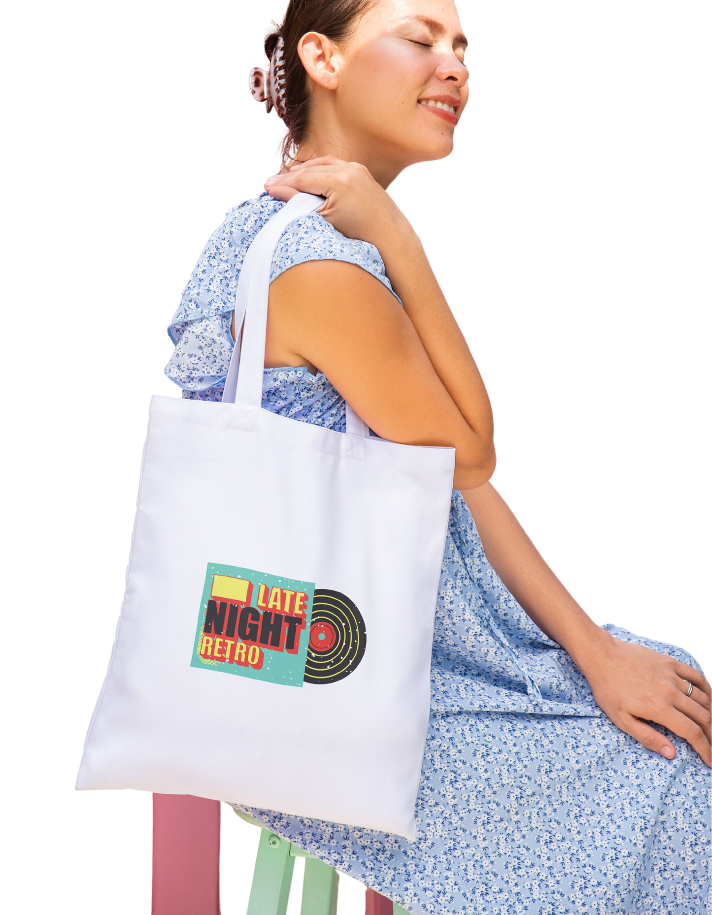 Late night Retro - 100% Cotton Zipper Tote Bag