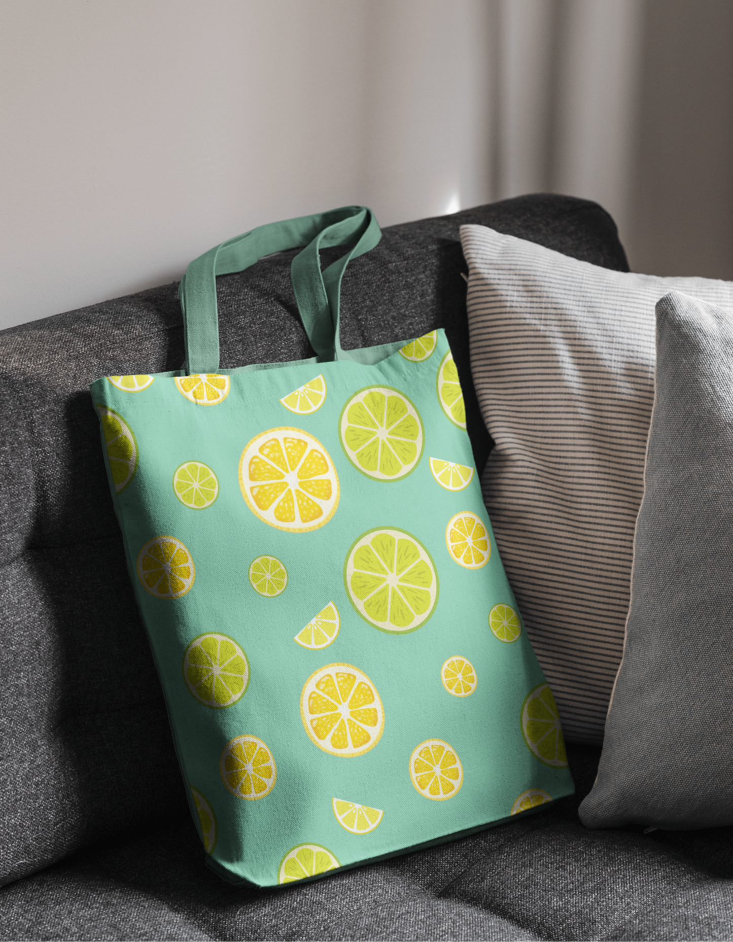 Lemon - Full Printed Zipper Tote Bag [canvas]
