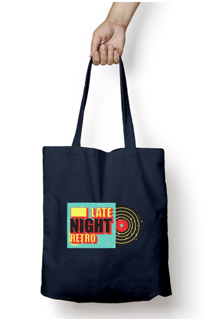 Late night Retro - 100% Cotton Zipper Tote Bag
