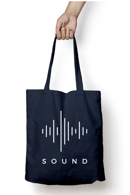 Sound (W) - 100% Cotton Zipper Tote Bag