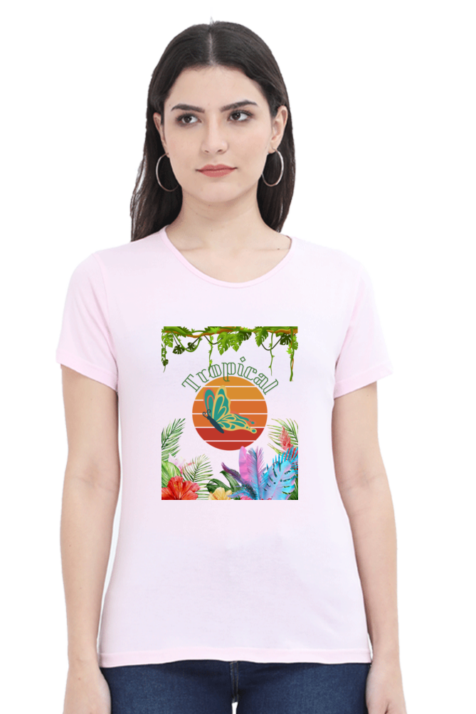 TROPICAL - Classic Cotton Tees[Women]