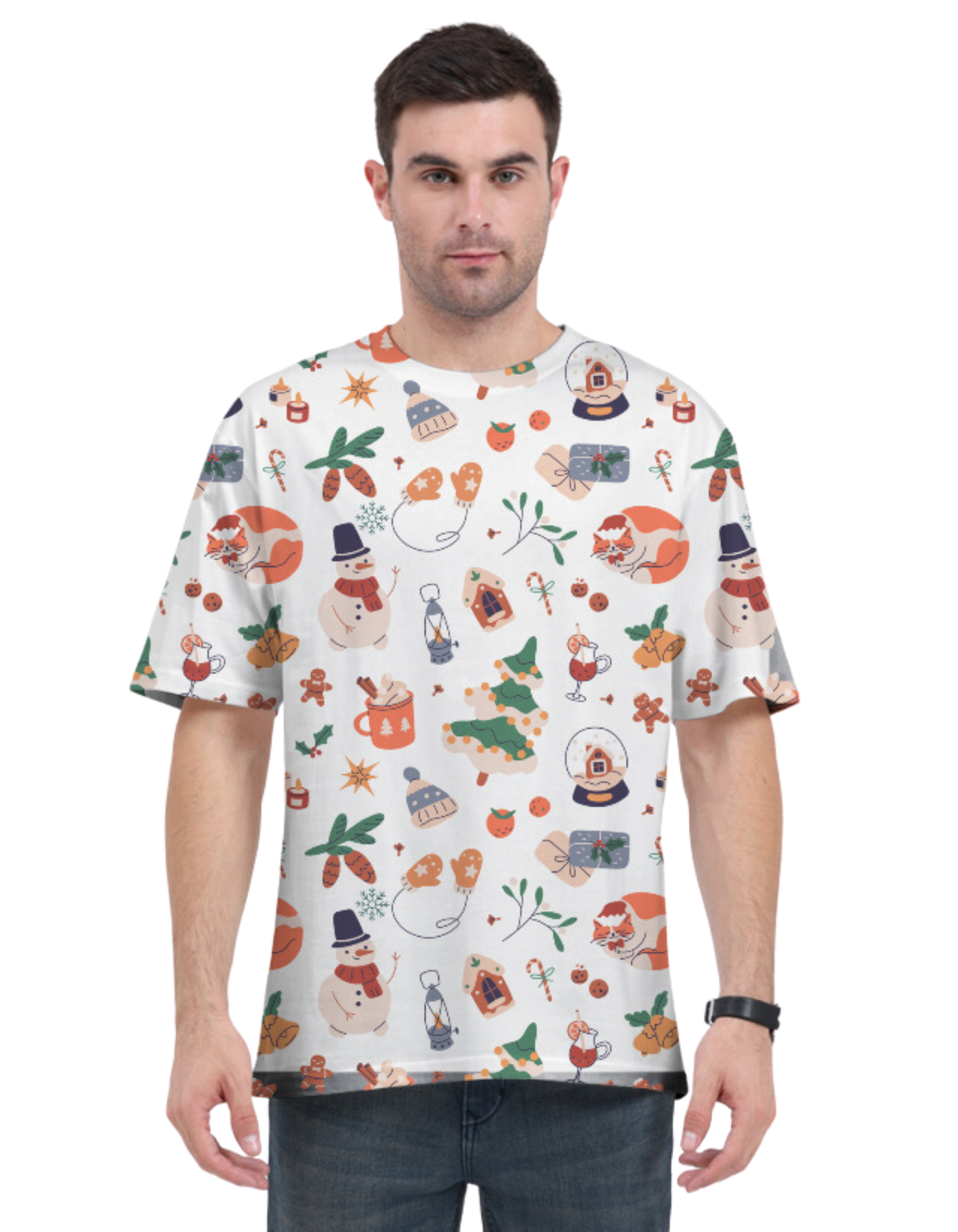 Happy xmas ! - Oversized Classic Tees [Unisex][Micro Knitted Polyester]