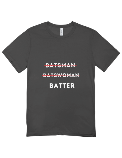 BATTER! - Round Neck Black Half Sleeve T-shirt
