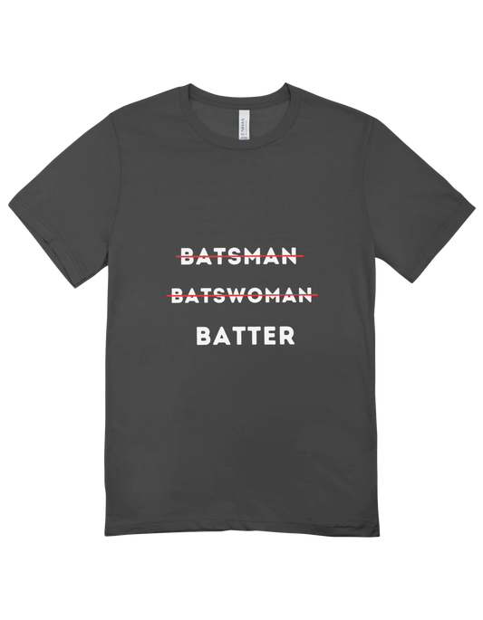 BATTER! - Round Neck Black Half Sleeve T-shirt