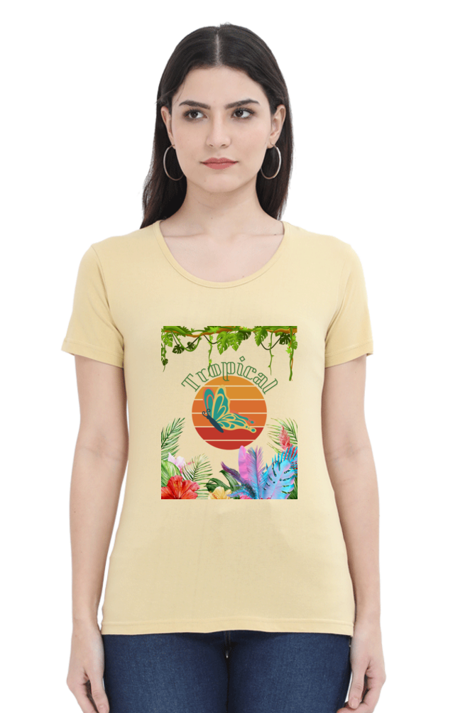 TROPICAL - Classic Cotton Tees[Women]