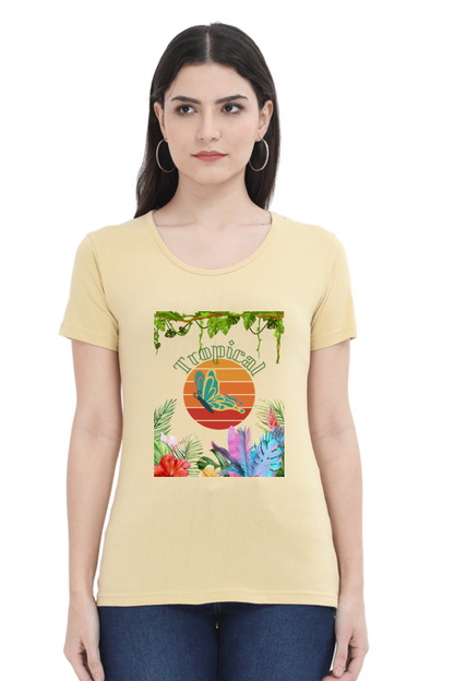 TROPICAL - Classic Cotton Tees[Women]