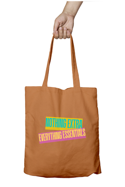 Nothing Extra - 100% Cotton Zipper Tote Bag