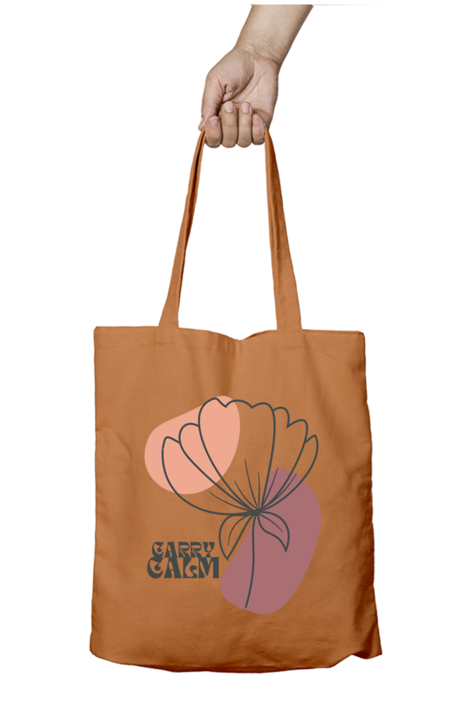 Carry Calm - 100% Cotton Zipper Tote Bag