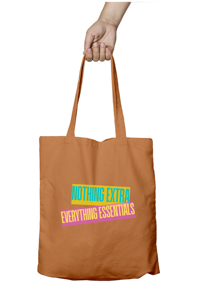Nothing Extra - 100% Cotton Zipper Tote Bag