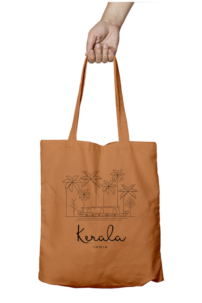 Kerala (B) - 100% Cotton Zipper Tote Bag