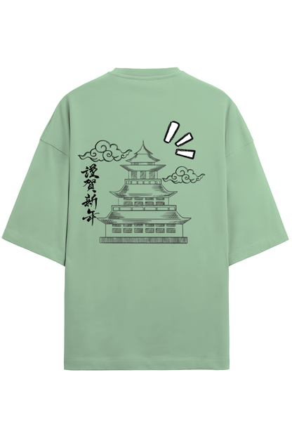 Japanese Temple - TERRY Oversized Tees [Unisex]