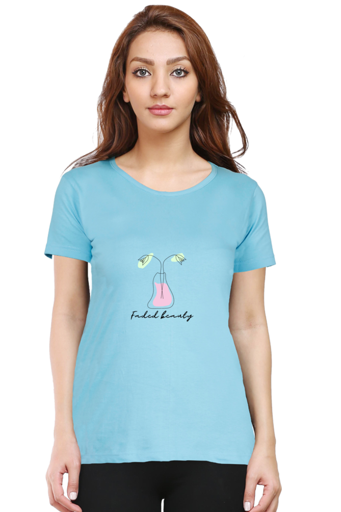 FADED BEAUTY - Classic Cotton Tees[Women]