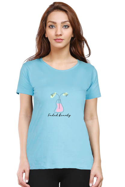 FADED BEAUTY - Classic Cotton Tees[Women]