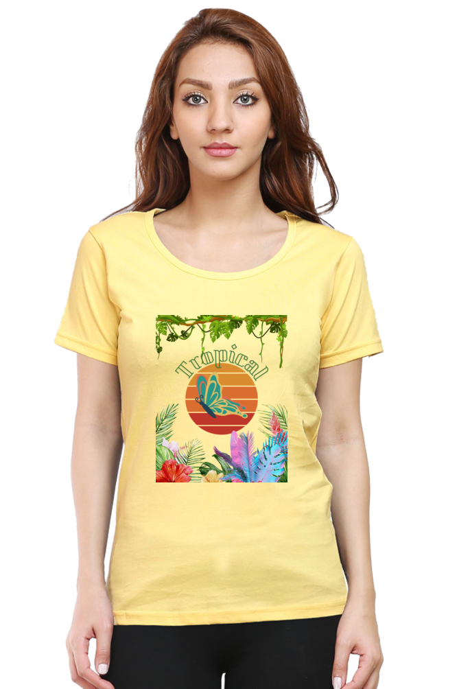 TROPICAL - Classic Cotton Tees[Women]