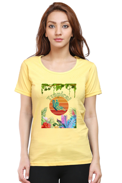 TROPICAL - Classic Cotton Tees[Women]