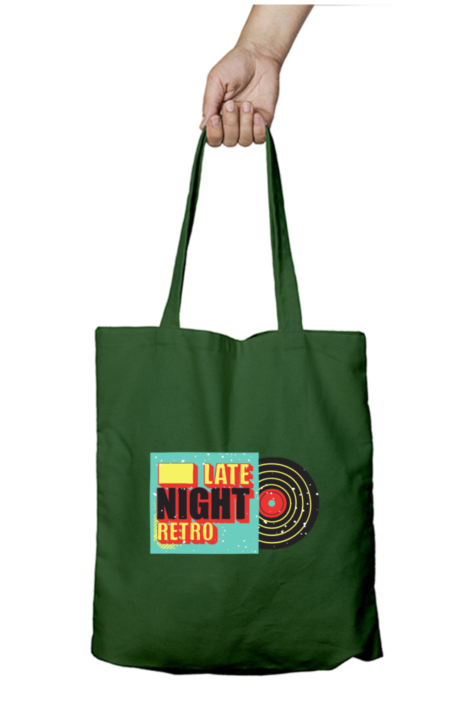 Late night Retro - 100% Cotton Zipper Tote Bag