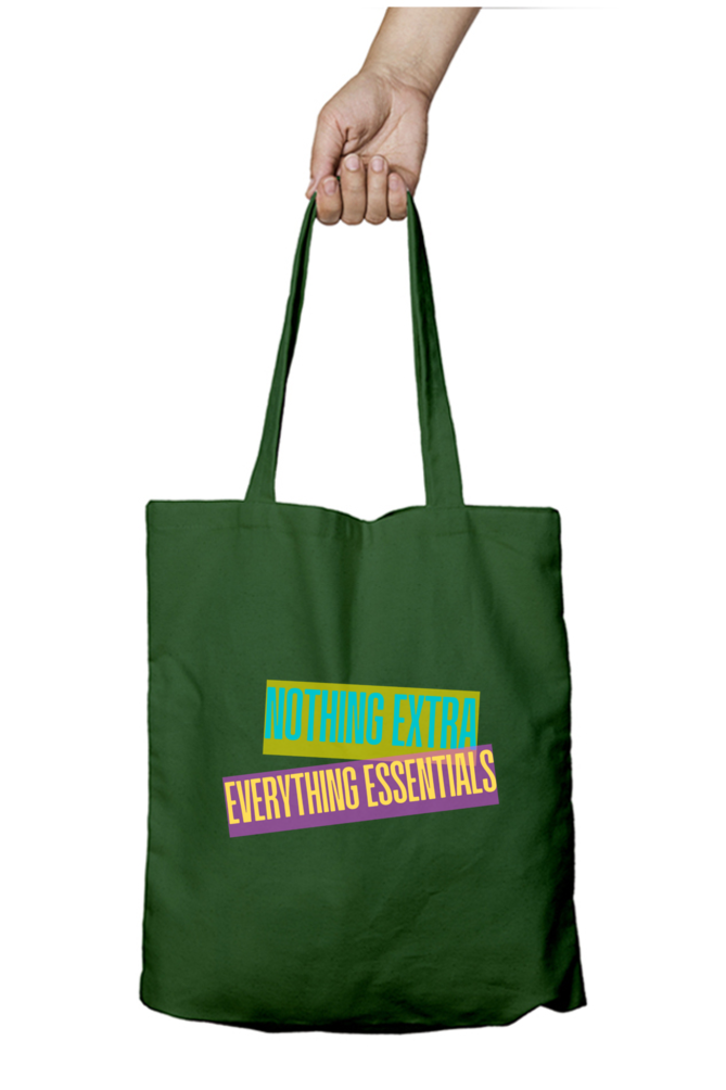 Nothing Extra - 100% Cotton Zipper Tote Bag